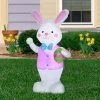Gemmy 4' Airblown Easter Bunny With Egg Spring Inflatable