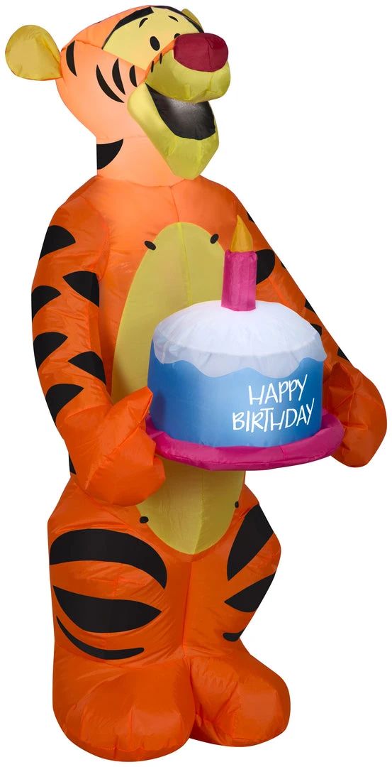 Gemmy Airblown Inflatable Birthday Party Tigger With Cake, 3.5 Ft Tall 3 Gemmy Airblown Inflatable Birthday Party Tigger With Cake, 3.5 Ft Tall