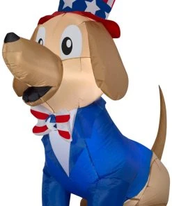 Seasons Inflatables 5' Patriotic Pooch Spring Inflatable