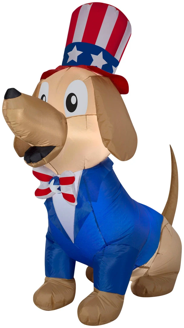 Seasons Inflatables 5' Patriotic Pooch Spring Inflatable 2 Seasons Inflatables 5' Patriotic Pooch Spring Inflatable