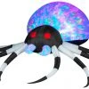 Gemmy 8' Projection Airblown Kaleidoscope Black And White Spider Halloween Inflatable