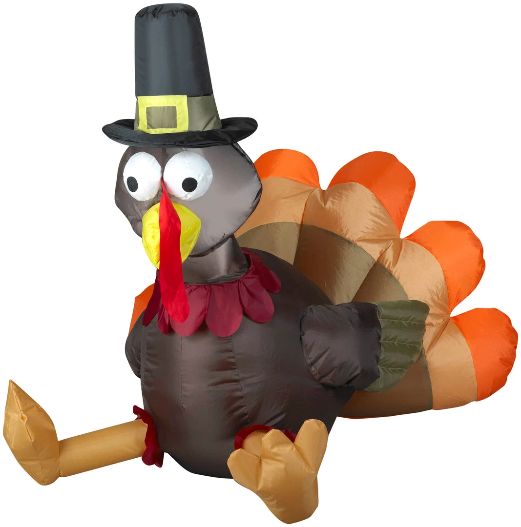 Gemmy 3' Airblown Outdoor Pilgrim Turkey Thanksgiving Inflatable 3 Gemmy 3' Airblown Outdoor Pilgrim Turkey Thanksgiving Inflatable