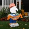 Gemmy Coming Soon 3.5' Airblown Snoopy As Scarecrow Thanksgiving Inflatable