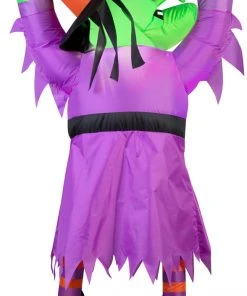 Gemmy 4.5' Airblown Witch Hanging From Roof Halloween Inflatable