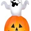 Gemmy 5.5' Spinning Ghost In Pumpkin Halloween Inflatable