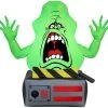 Gemmy Airblown Slimer Ghost On Ghost Trap Ghostbusters , 3.5 Ft Tall, Green