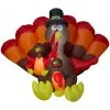 Seasons Inflatables 8.5' Inflatable Turkey Family Scene Outdoor Thanksgiving Autumn Yard Decor