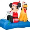 Gemmy Christmas Airblown Inflatable Inflatable Mickey Mouse And Pluto Sledding Scene, 4.5 Ft Tall Coming Soon