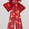 Everstar 24" UL Glittering Fabric Bow Sculpture - Red Christmas