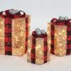 Everstar Christmas Set Of 3 UL Gift Box Sculpture