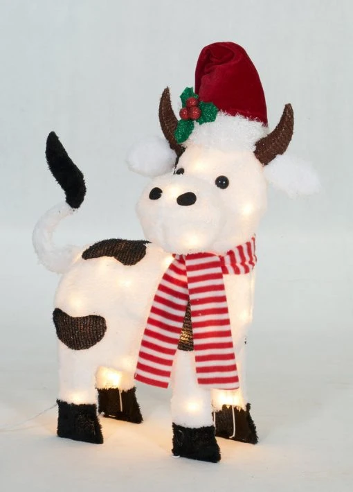 Everstar 22" UL Plush Cow Sculpture Christmas