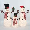 Everstar Set Of 3 UL Fluffy Snowman Family Sculpture 2 Everstar Set Of 3 UL Fluffy Snowman Family Sculpture
