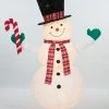 Everstar 60" UL Pop-Up Snowman With Candy Cane Sculpture Christmas
