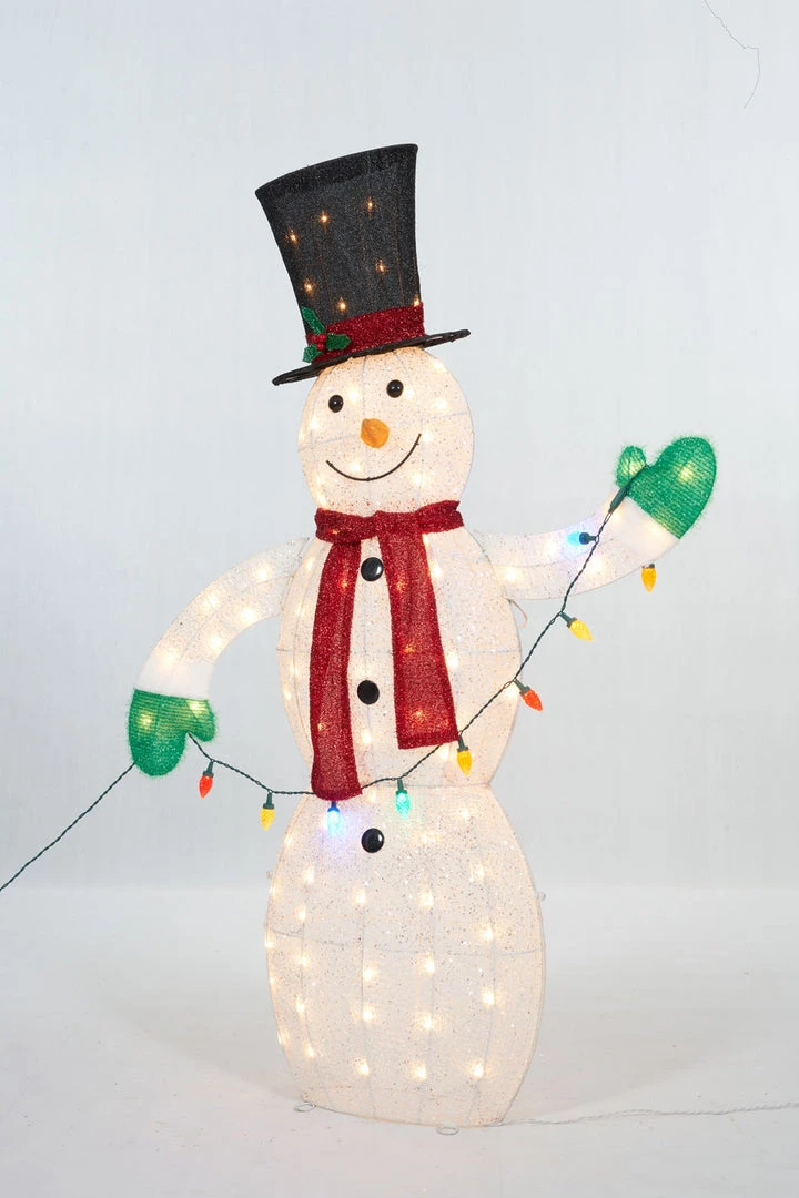 Everstar Christmas 62" UL Snowman With String Lights Sculpture 3 Everstar Christmas 62" UL Snowman With String Lights Sculpture