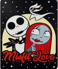 Blankets The Northwest Company Nightmare Before Christmas Midnight Group, Black